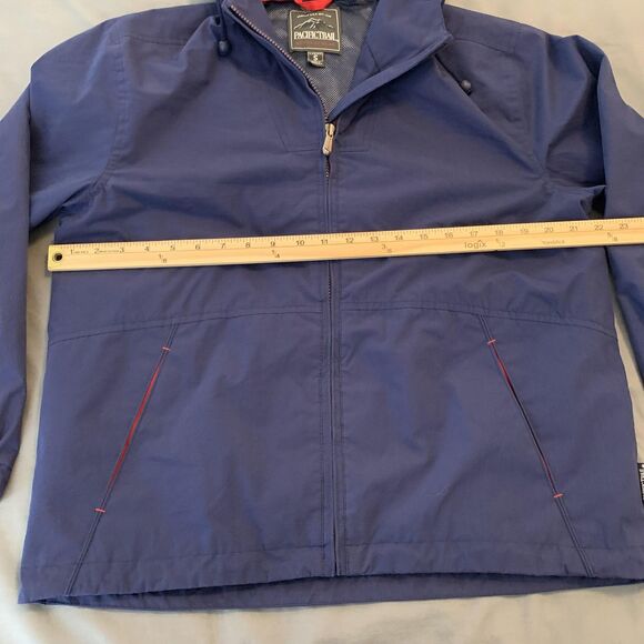 Pacific‎ Trail Jacket Womens Small Blue Hooded Windbreaker Mesh Lined Full Zip - Picture 3 of 6